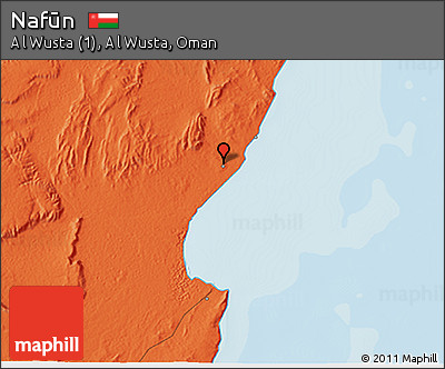 Political 3D Map of Nafūn