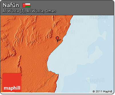 Political 3D Map of Nafūn