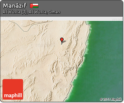 Satellite 3D Map of Manāzif
