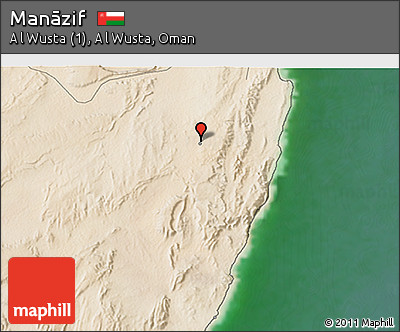 Satellite 3D Map of Manāzif