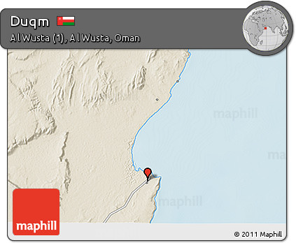 Shaded Relief 3D Map of Duqm