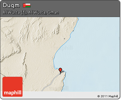Shaded Relief 3D Map of Duqm