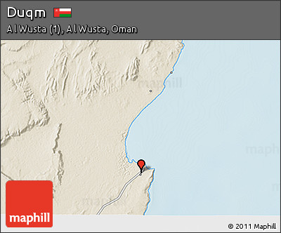 Shaded Relief 3D Map of Duqm