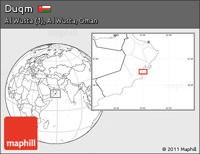 Blank Location Map of Duqm