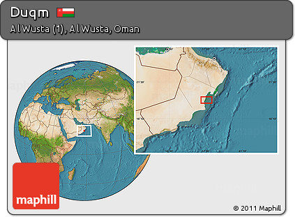 Satellite Location Map of Duqm
