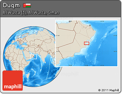Shaded Relief Location Map of Duqm