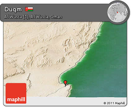 Satellite Panoramic Map of Duqm