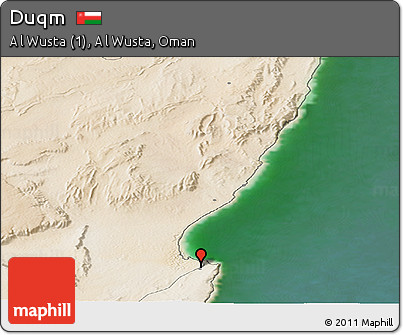 Satellite Panoramic Map of Duqm