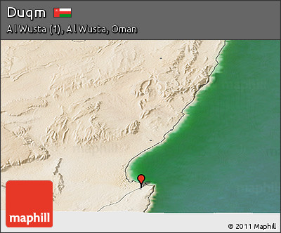 Satellite Panoramic Map of Duqm