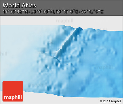 Physical 3D Map of the Area around 19° 52' 38" N, 58° 43' 30" E