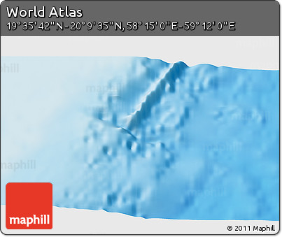 Physical 3D Map of the Area around 19° 52' 38" N, 58° 43' 30" E