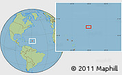 Savanna Style Location Map of the area around 19° 52' 38" N, 58° 34' 30" W