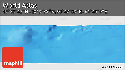 Physical Panoramic Map of the Area around 19° 52' 38" N, 61° 16' 29" E