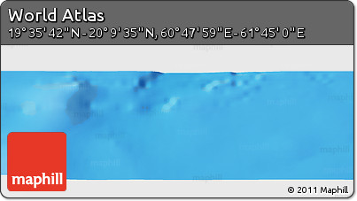 Physical Panoramic Map of the Area around 19° 52' 38" N, 61° 16' 29" E