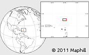 Blank Location Map of the area around 19° 52' 38" N, 61° 58' 30" W
