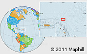 Political Location Map of the area around 19° 52' 38" N, 61° 58' 30" W
