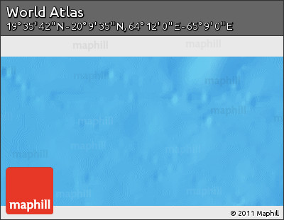 Physical 3D Map of the Area around 19° 52' 38" N, 64° 40' 30" E
