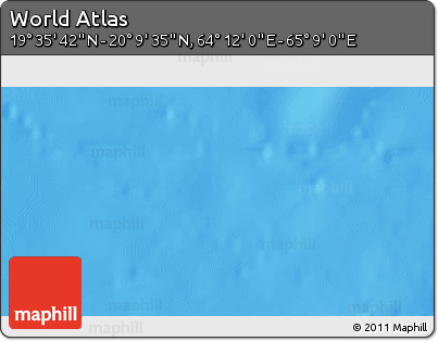 Physical 3D Map of the Area around 19° 52' 38" N, 64° 40' 30" E