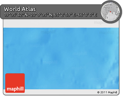 Physical 3D Map of the Area around 19° 52' 38" N, 65° 31' 30" E