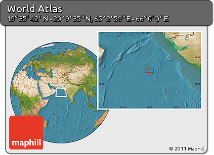 Satellite Location Map of the Area around 19° 52' 38" N, 65° 31' 30" E