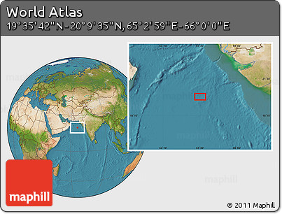 Satellite Location Map of the Area around 19° 52' 38" N, 65° 31' 30" E