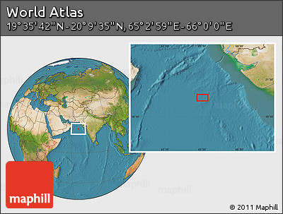 Satellite Location Map of the Area around 19° 52' 38" N, 65° 31' 30" E