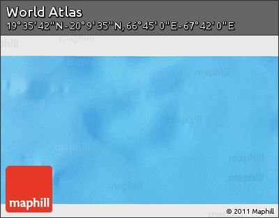 Physical 3D Map of the Area around 19° 52' 38" N, 67° 13' 29" E