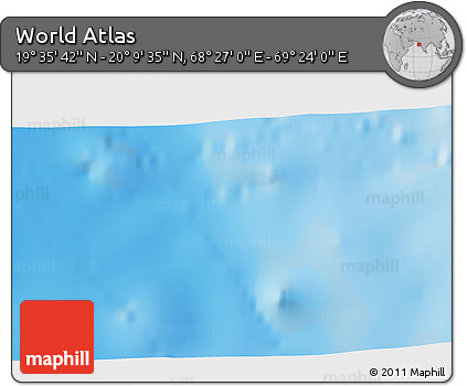 Physical 3D Map of the Area around 19° 52' 38" N, 68° 55' 30" E