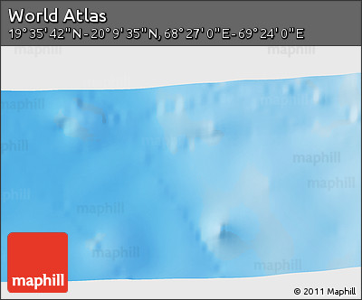 Physical 3D Map of the Area around 19° 52' 38" N, 68° 55' 30" E