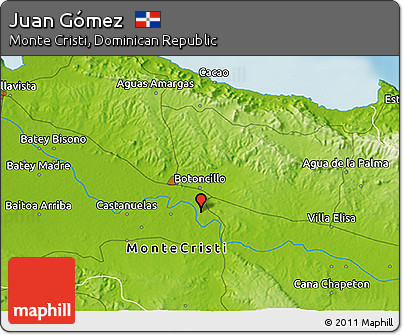 Physical 3D Map of Juan Gómez