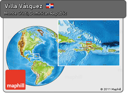 Villa Vasquez Dominican Republic Map Free Physical Location Map Of Villa Vásquez