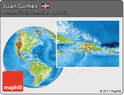 Physical Location Map of Juan Gómez