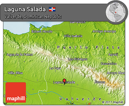 Physical Map of Laguna Salada