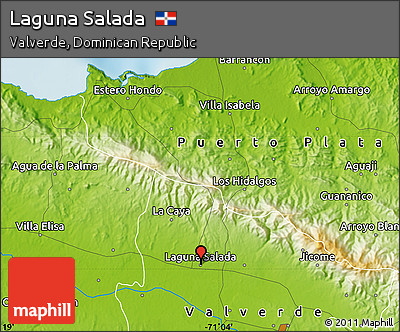 Physical Map of Laguna Salada