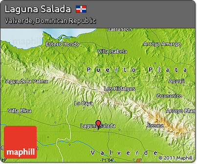 Physical Map of Laguna Salada