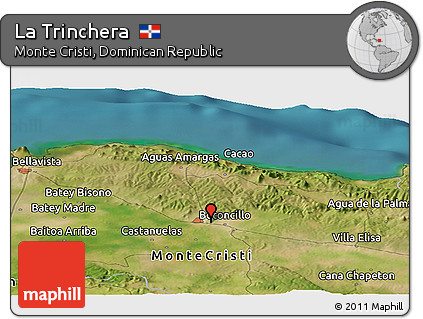 Satellite Panoramic Map of La Trinchera