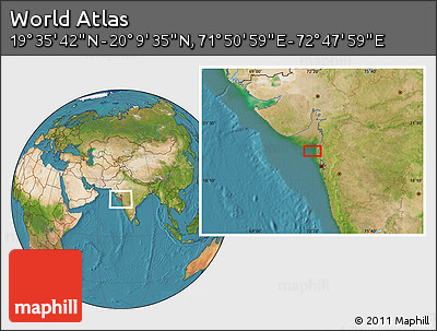 Satellite Location Map of the Area around 19° 52' 38" N, 72° 19' 29" E