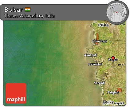 Satellite Map of Boisar