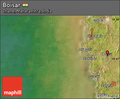 Satellite Map of Boisar
