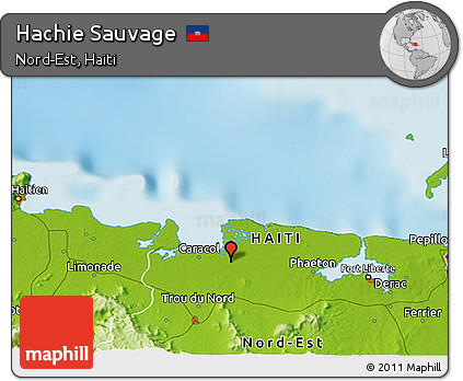 Physical 3D Map of Hachie Sauvage