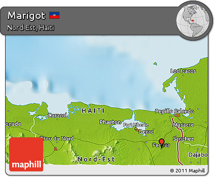 Physical 3D Map of Marigot