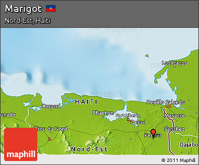 Physical 3D Map of Marigot