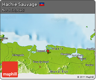Physical 3D Map of Hachie Sauvage