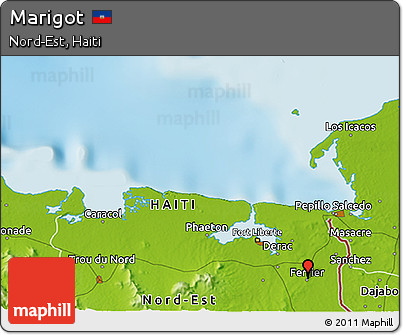 Physical 3D Map of Marigot