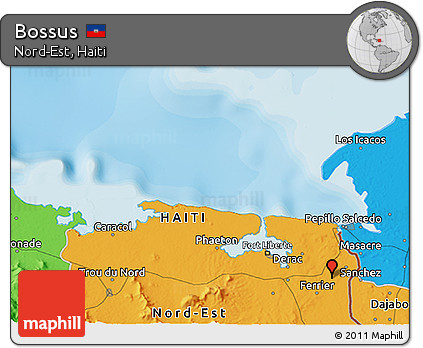 Political 3D Map of Bossus