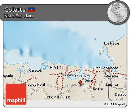 Shaded Relief 3D Map of Colette