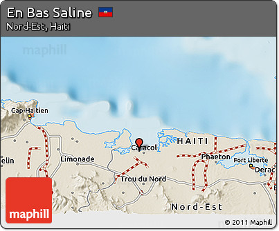 Shaded Relief 3D Map of En Bas Saline