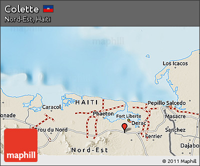 Shaded Relief 3D Map of Colette