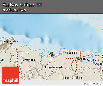 Shaded Relief 3D Map of En Bas Saline