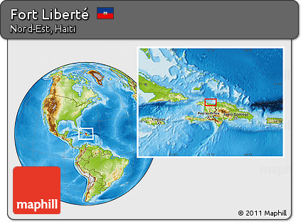 Physical Location Map of Fort Liberté